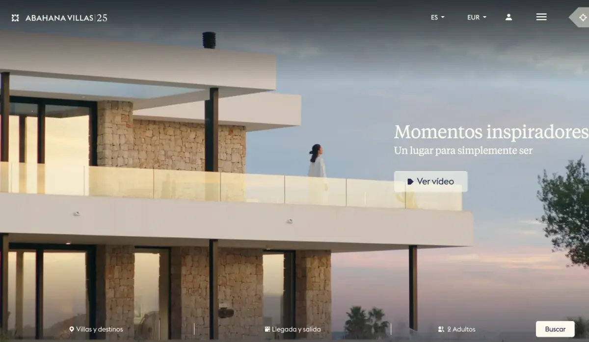 Reingeniería de la plataforma digital de Abahana Villas