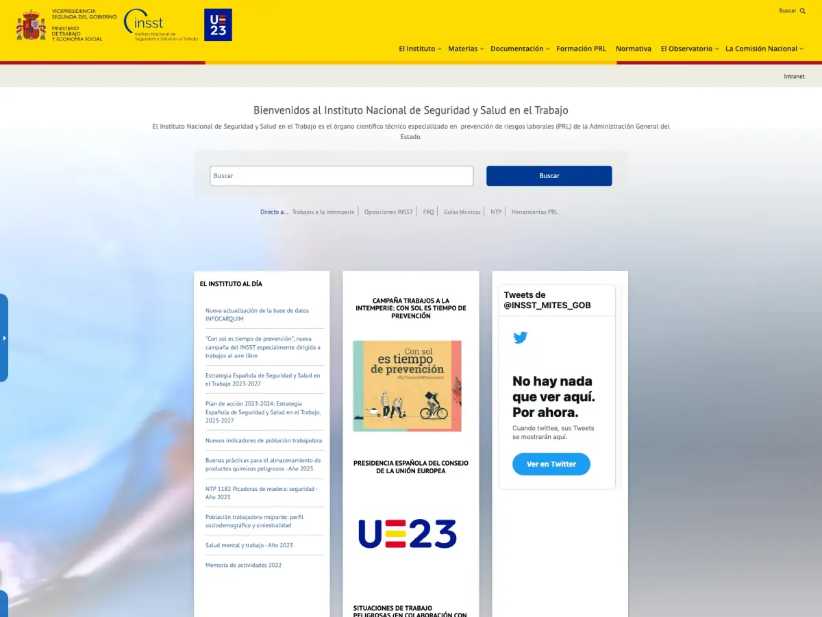 Portal web del INSST